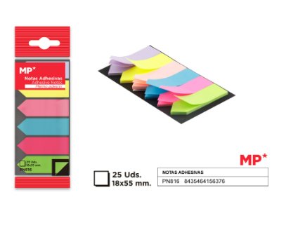 Karteczki Samoprzylepne, Zakładki 18X55 Mm 6X25H MP Colors