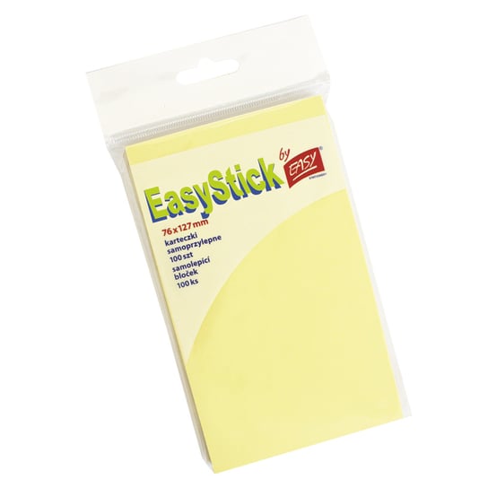 Karteczki samoprzylepne, żółte, 76x127 mm Easy