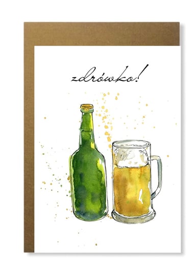 Kartka Dla Niego Kolegi Z Piwem Urodziny Piwo Manufaktura dobrego papieru