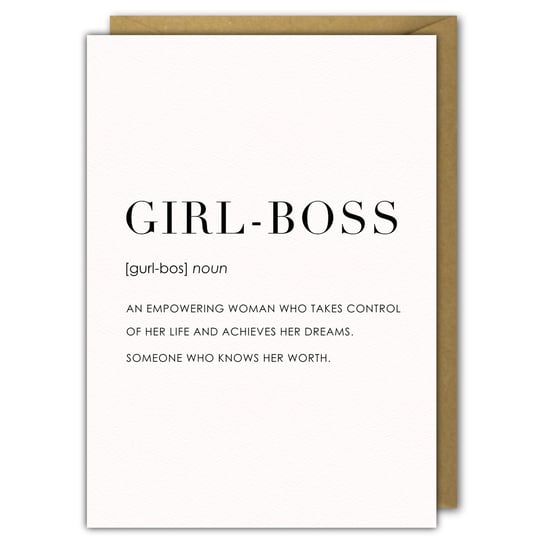 Kartka Dla Niej, Girl Boss Definicja. Paper Flamingo