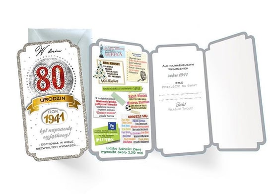 Kartka dla urodzonych w 1941r na 80 lat PM 176 Kukartka