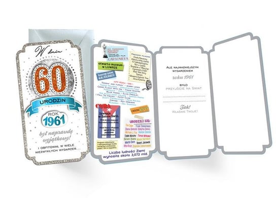 Kartka dla urodzonych w 1961r na 60 lat PM 174 Kukartka