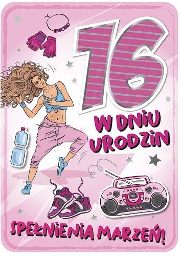 Kartka na 16 urodziny dla dziewczyny GM756 Armin Style