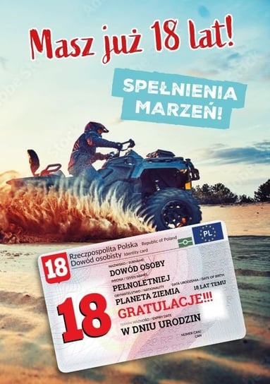 Kartka na 18 urodziny dla Chłopaka GIFT181 Armin Style