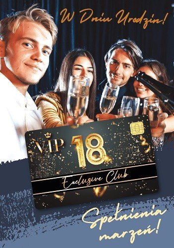 Kartka Na 18 Urodziny Z Kartą Kredytowa Vip Gift152 Armin Style