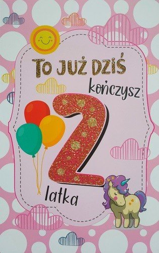 Kartka na 2 urodziny dla dziewczynki 2K68 yeku
