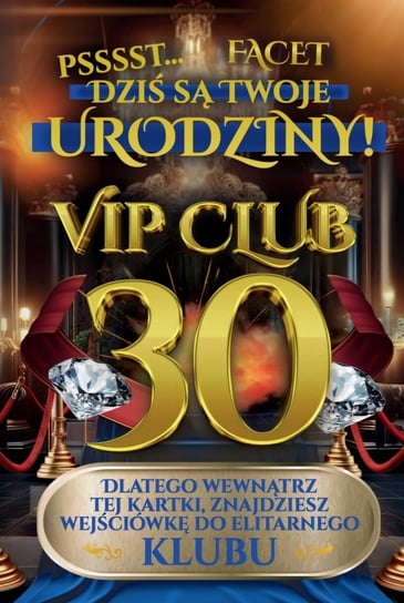 Kartka na 30 urodziny dla Mężczyzny z kartą VIP JCX142 yeku
