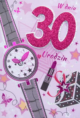 Kartka na 30 urodziny dziewczyny PUP23 Panorama
