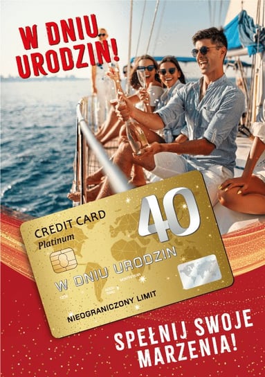 Kartka Na 40 Urodziny Z Platynową Kartą Kredytowa Vip Gift172 Armin Style