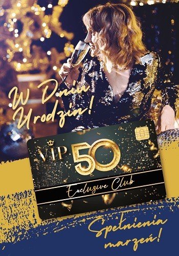 Kartka Na 50 Urodziny Z Kartą Kredytowa Vip Gift157 Armin Style