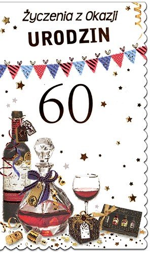 Kartka Na 60 Urodziny Z Życzeniami A6456-60 PRESTIGE