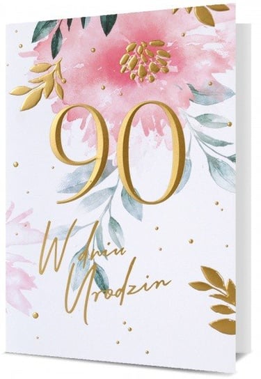 Kartka Na 90 Urodziny Elegancka, Pastelowa H2731 Pan Dragon