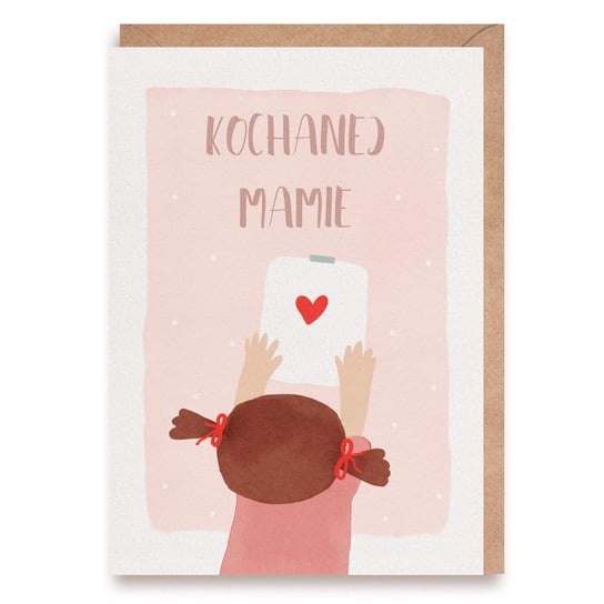 Kartka na Dzień Mamy Kochanej Mamie Dziewczynka Cardie