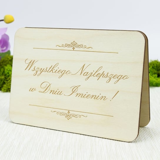 Kartka na imieniny z drewnianą okładką - MAYA Inny producent
