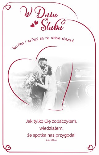 Kartka Na Ślub Romantyczna Sab40 AB Card