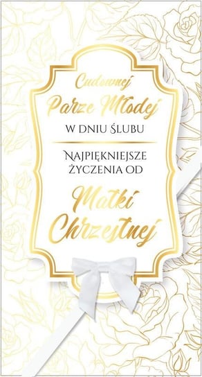 Kartka na ślub z życzeniami od Matki Chrzestnej PM264 Kukartka