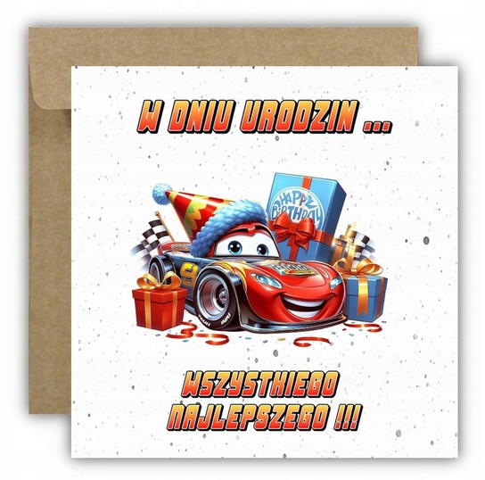 Kartka Na Urodziny Dla Dzieci Cars Auta Zygzak McQueen Z YCZENIAMI kartka-na-urodziny-dla-dzieci-cars-auta-zygzak-mcqueen-z-yczeniami