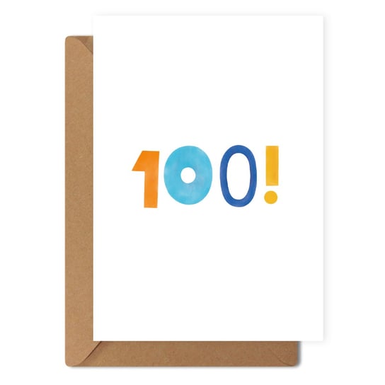 Kartka okolicznościowa 100! + eko koperta Munnar
