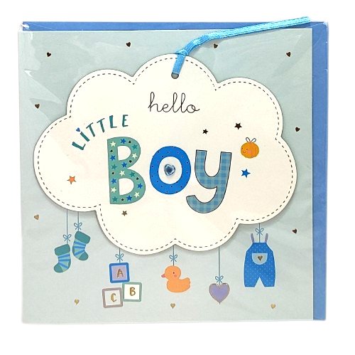 Kartka okolicznościowa narodziny dziecka Hello Boy Inny producent