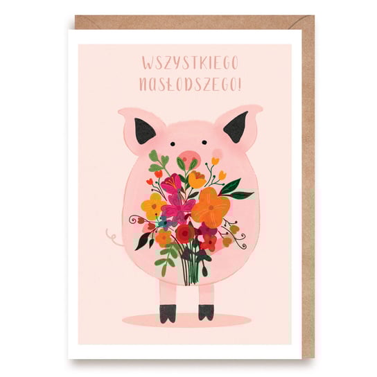 Kartka okolicznościowa Świnka Cardie