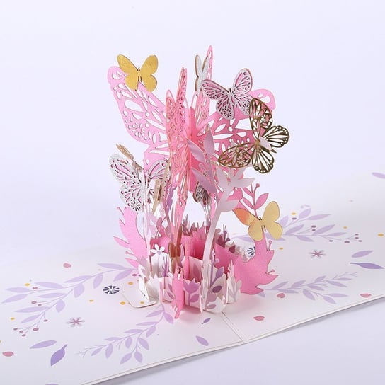 Kartka Pocztowa Okolicznościowa 3D Pop-Up Delikatne Motyle Moments
