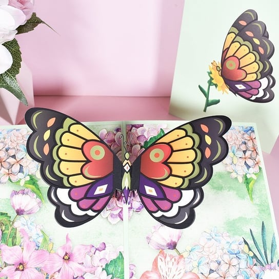 Kartka Pocztowa Okolicznościowa 3D Pop-Up Piękny Motyl Moments