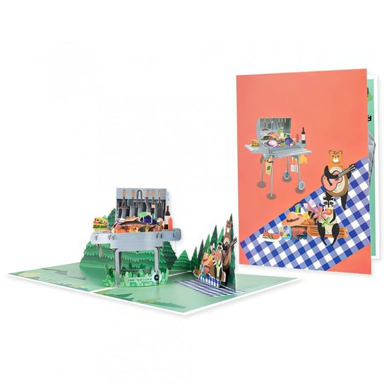 Kartka Pocztowa Okolicznościowa 3D Pop-up Piknik w Lesie Moments