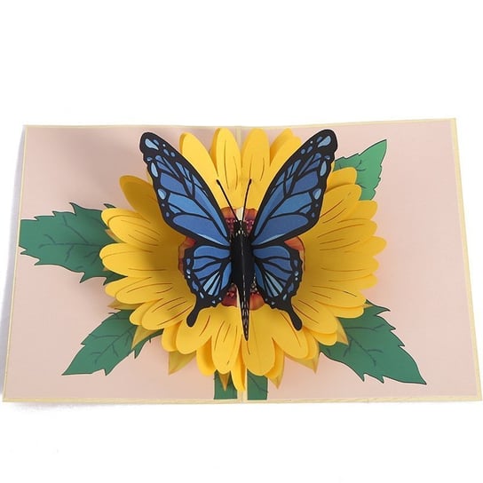 Kartka Pocztowa Okolicznościowa 3D Pop-Up Słoneczny Motyl Moments