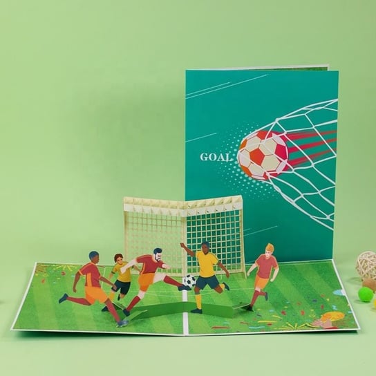 Kartka Pocztowa Okolicznościowa 3D Pop-up Sport - Piłkarze Moments