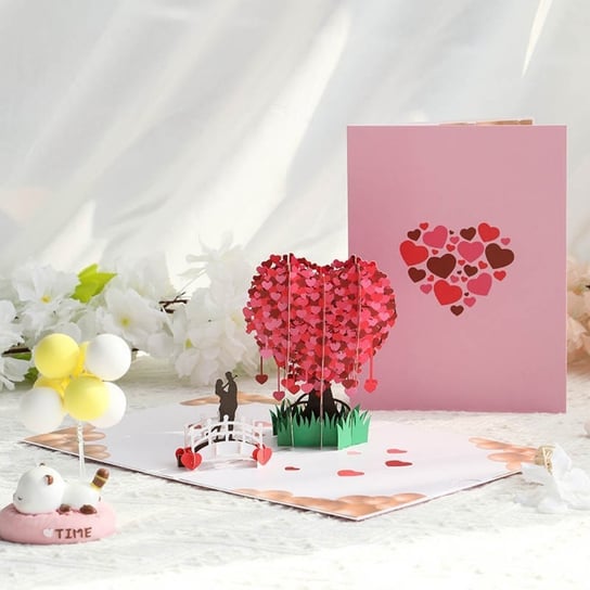 Kartka Pocztowa Okolicznościowa 3D Pop-up Walentynki - Drzewo Miłości Moments
