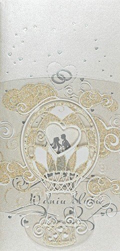 Kartka ślubna perłowa z życzeniami SF3 AB Card