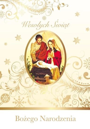 Kartka świąteczna Boże Narodzenie B6  Złocony Święta Rodzina Armin Style