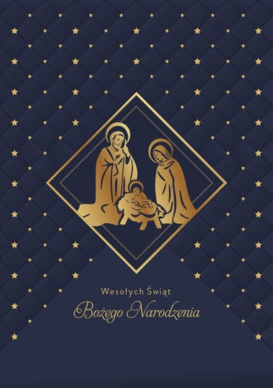 Kartka świąteczna Boże Narodzenie, złote obrazki, zestaw 5 karnetów z kopertami Art Nuvo