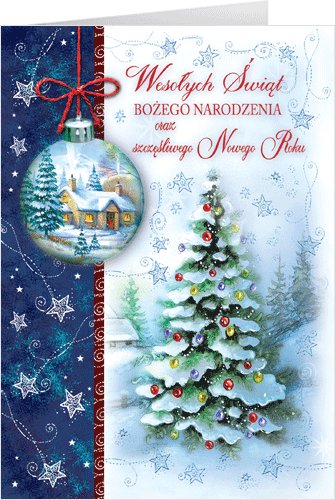 Kartka świąteczna z życzeniami B-T 603 Czachorowski