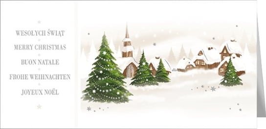 Kartka świąteczna z życzeniami w kilku językach  LZ-T 79 Czachorowski