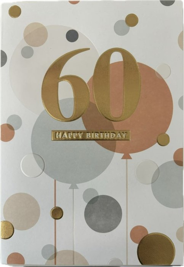 Handgefertigte Geburtstagskarte Zum 60. – Kolibri Design, Weiß Mit STRASS – 16x16 Cm Mit Umschlag