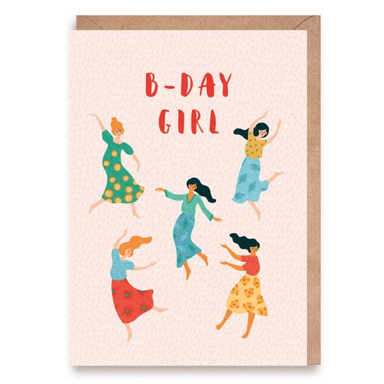 Kartka Urodzinowa B-Day Girl Karnet Urodzinowy Cardie