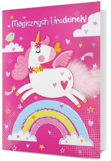 Kartka urodzinowa dla Dziewczynki, pięknie zdobiona HM2701 PAN DRAGON - KARTKI