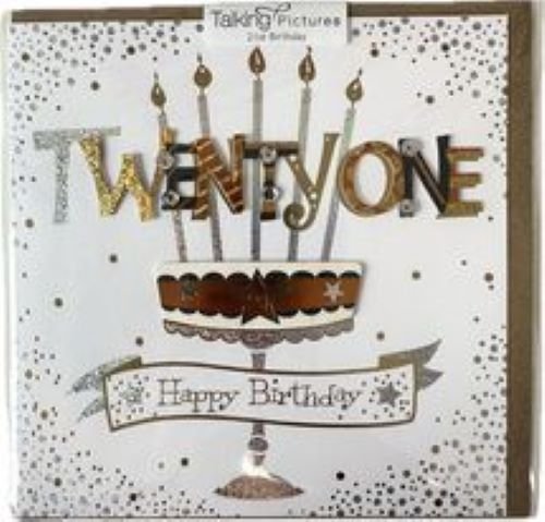 Kartka urodzinowa 'Twenty One 21 Happy Birthday' Inna marka