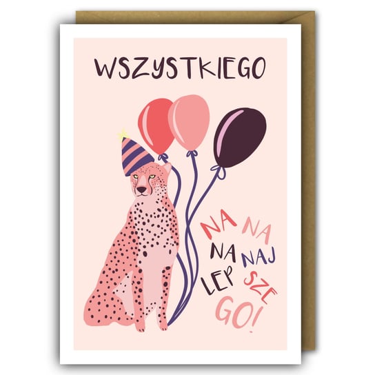Kartka Urodzinowa - Urodzinowy Gepard Paper Flamingo
