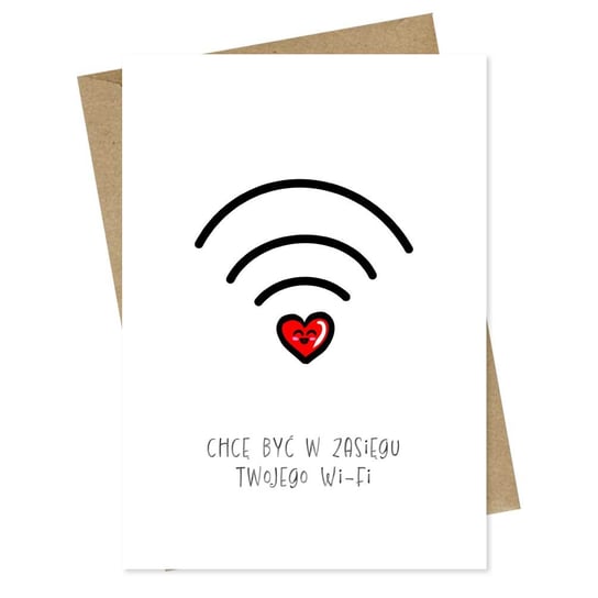 Kartka urodzinowa Wi-Fi Walentynki dla Niego dla Niej Informatyka / Papierove Love Inna marka
