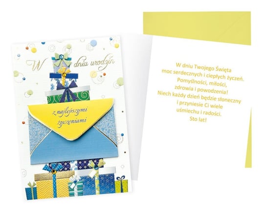 Kartka urodzinowa z kopertką na prezent DK1057 Kukartka