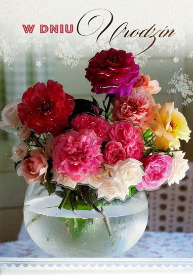 Kartka Urodzinowa z pięknym bukietem kwiatów M925 Maja