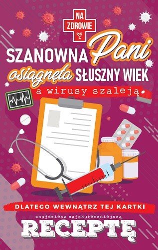 Kartka Urodzinowa Z Receptą Dla Kobiety Jcx54 yeku