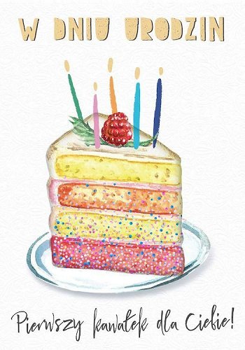 Kartka Urodzinowa z tortem KNF 29 Kukartka