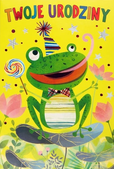 Kartka Urodzinowa z żabką wesoła H2671 Pan Dragon