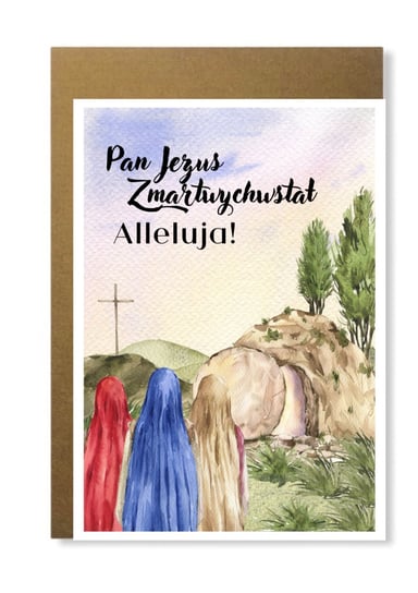 Kartka Wielkanocna Na Święta Religijna Z Jezusem Manufaktura dobrego papieru