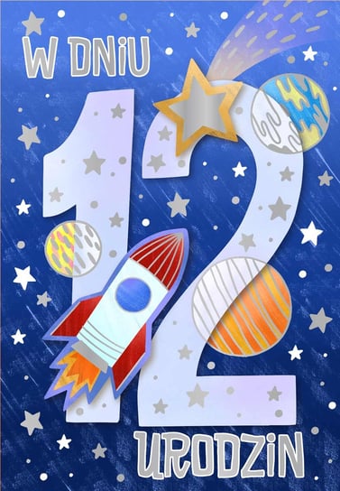 Kartka z okazji 12 urodzin dla Chłopca, Nastolatka DK1261 Passion Cards