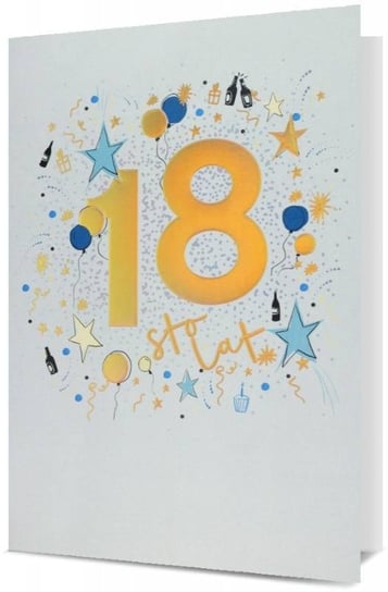 Kartka z okazji 18 urodzin pięknie zdobiona, elegancka H2950 PAN DRAGON - KARTKI