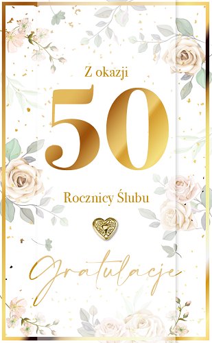 Kartka z okazji 50 rocznicy ślubu LUX 46 Armin Style